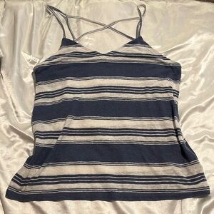 Blue and white tank top